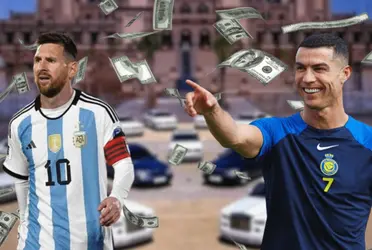 Mientras el portugués se gasta millones en autos, Messi pasa sus días haciendo acciones para los argentinos 