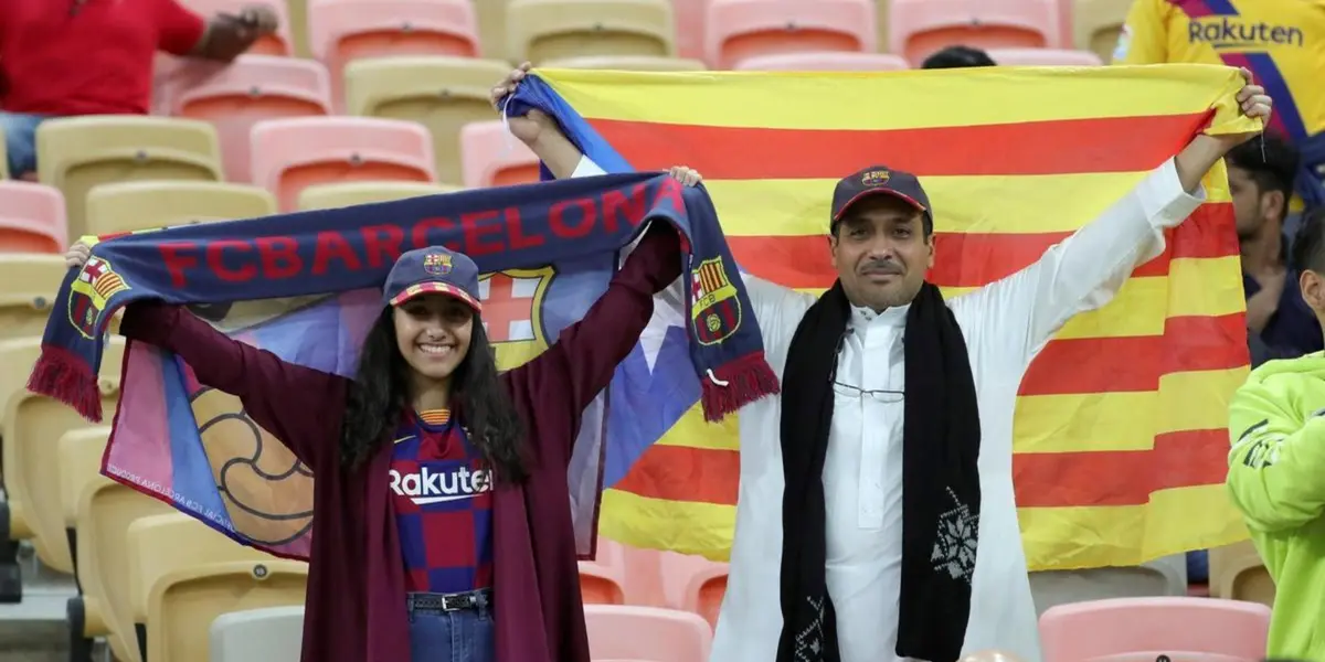 Aficionados saudíes del Barça