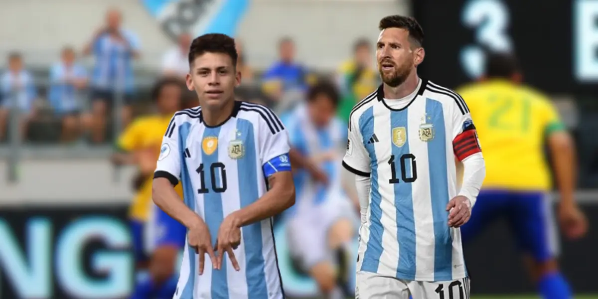 El astro argentino parece haber encontrado un pupilo de su misma nacionalidad y, al igual que le pasó a él con Maradona, ya empiezan a hacer goles similares 