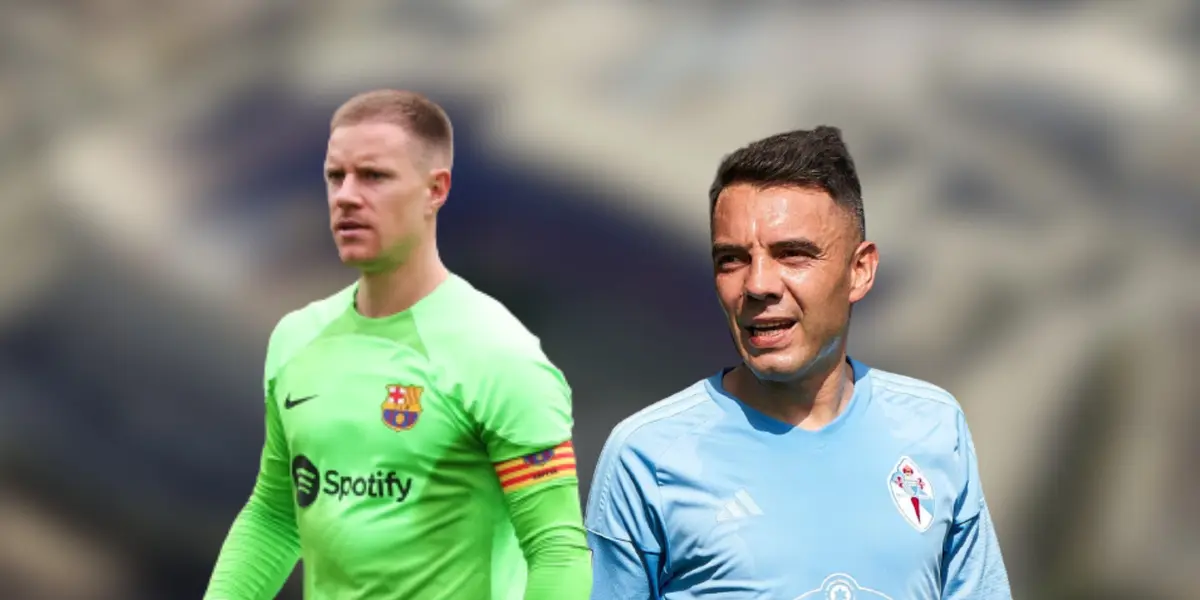 El delantero español Aspas tiene una peculiar estadística contra el portero y capitán del Barça que no deja muy contento a la gente para el partido de hoy