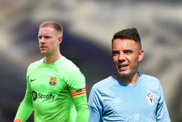 El delantero español Aspas tiene una peculiar estadística contra el portero y capitán del Barça que no deja muy contento a la gente para el partido de hoy