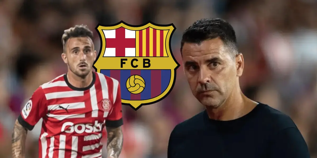 El entrenador del Girona ha estado presionando públicamente al jugador para que se quede en el club y no fiche por el Barça 