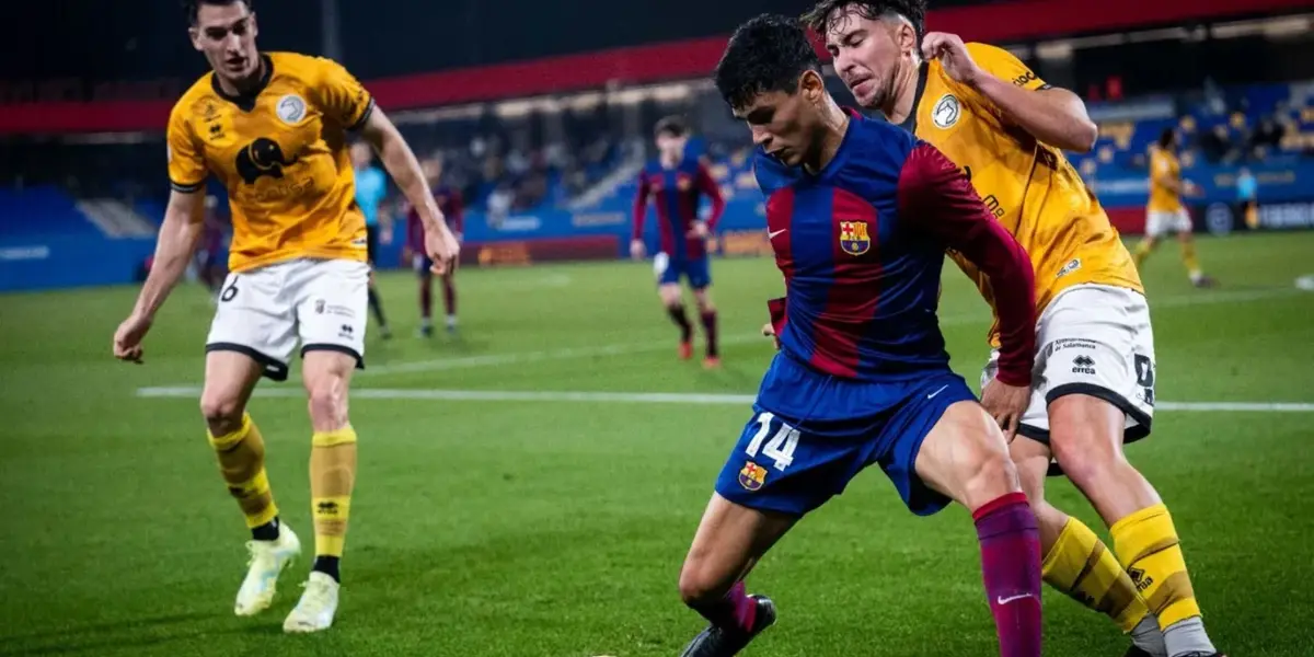 El filial del Barça en un partido frente al Unionistas Salamanca