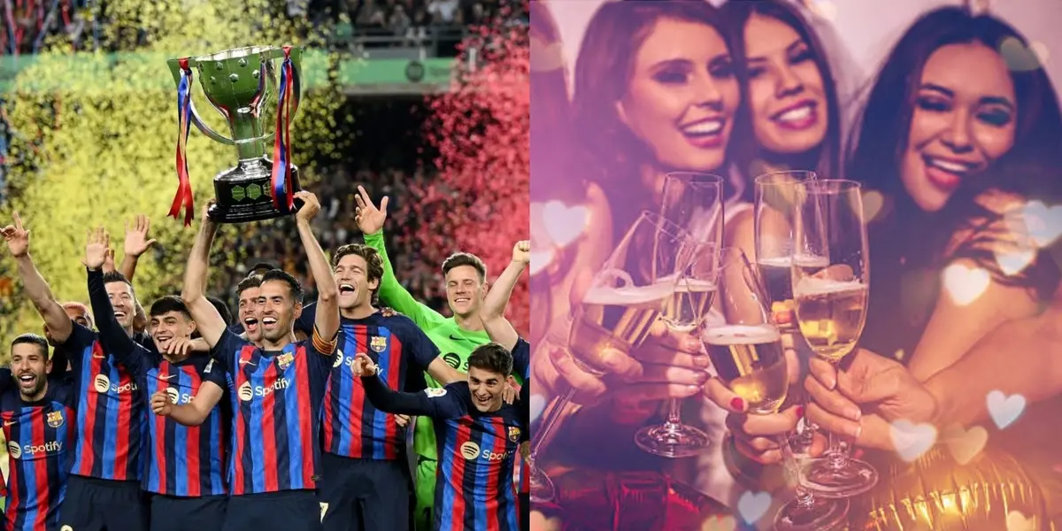 El futbolista del Barcelona que lo sacó campeón y para celebrar, hizo una fiesta llena de mujeres