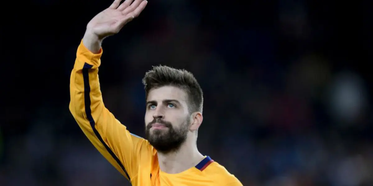 Gerard Piqué en un partido con el Barça