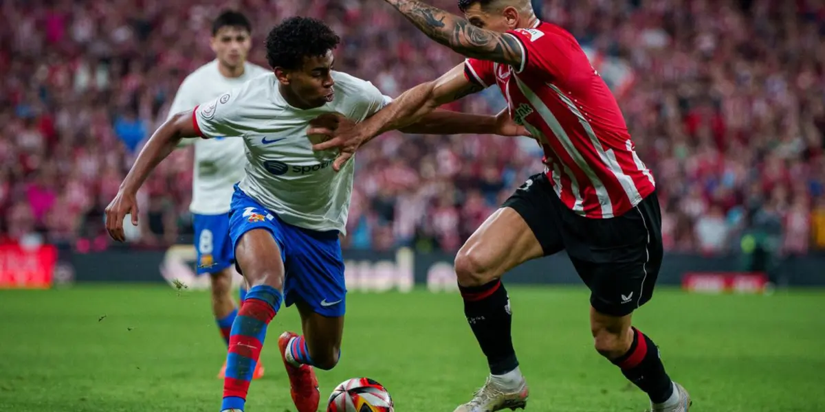 La reacción de Lamine tras errar el gol para no ir al añadido en Barça-Athletic