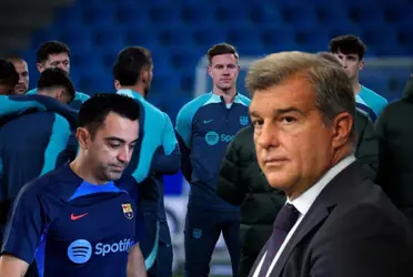 Laporta presiona a Xavi y el equipo, los visitó en la práctica con exigencias