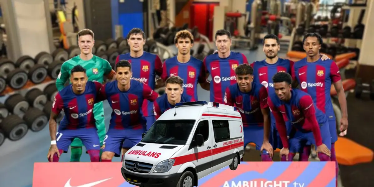 Uno de los jugadores del Barça tuvo un accidente en el gimnasio y tuvo que recibir atención médica 